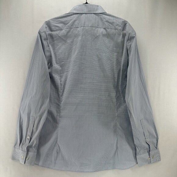 Calvin Klein Shirt Mens XL 17-17.5 34-35 X Extra Slim Fit Check Button Up Blue - Picture 2 of 11